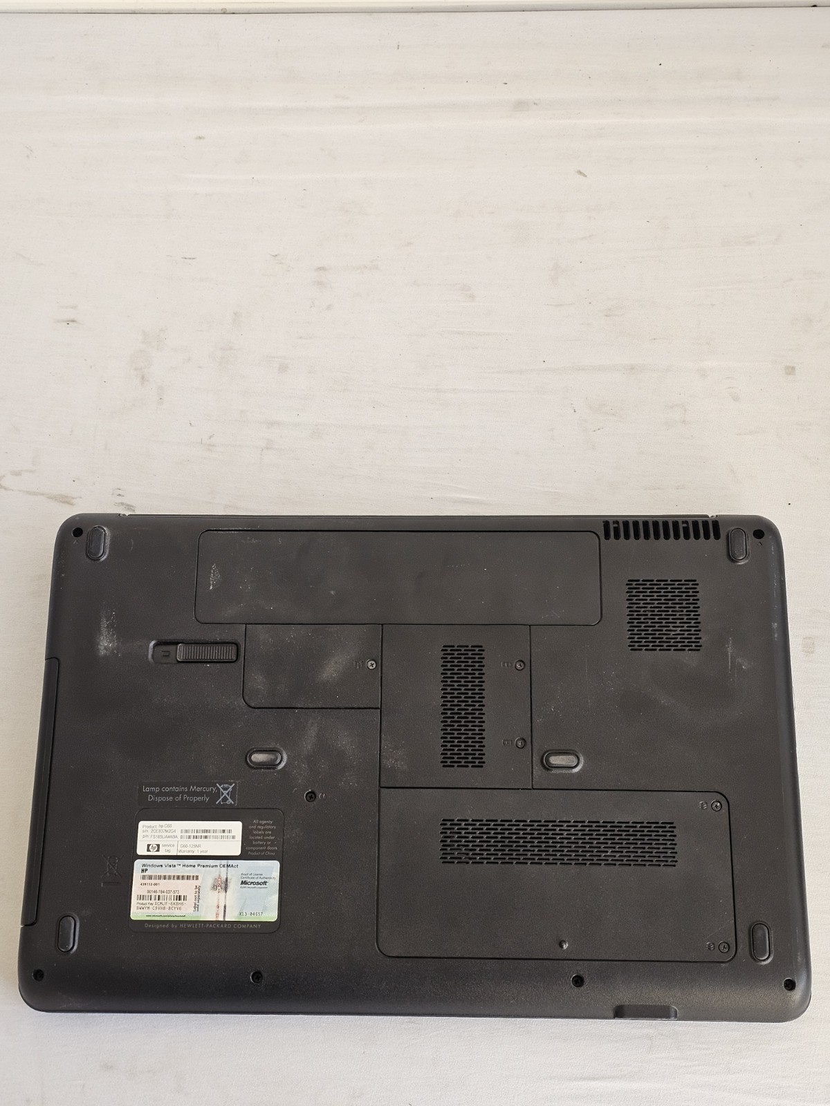 HP G60-125NR Laptop – AMD Turion RM-70 – 3GB RAM – NO HDD/OS WON’T BOOT WINDOWS