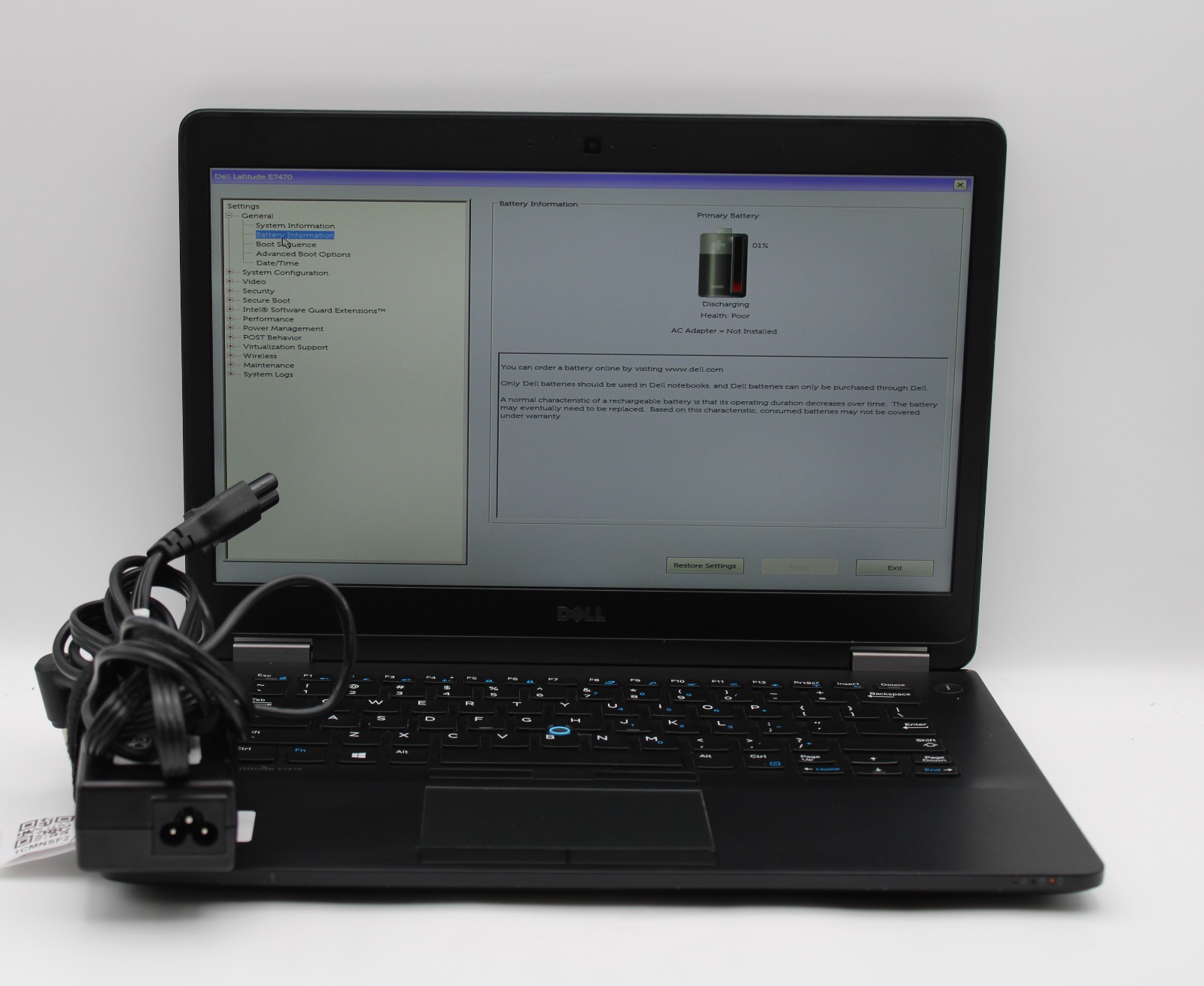 Dell Latitude E7470 _ i7-6650U @ 2.2 GHz 8GB RAM 256GB SSD No OS