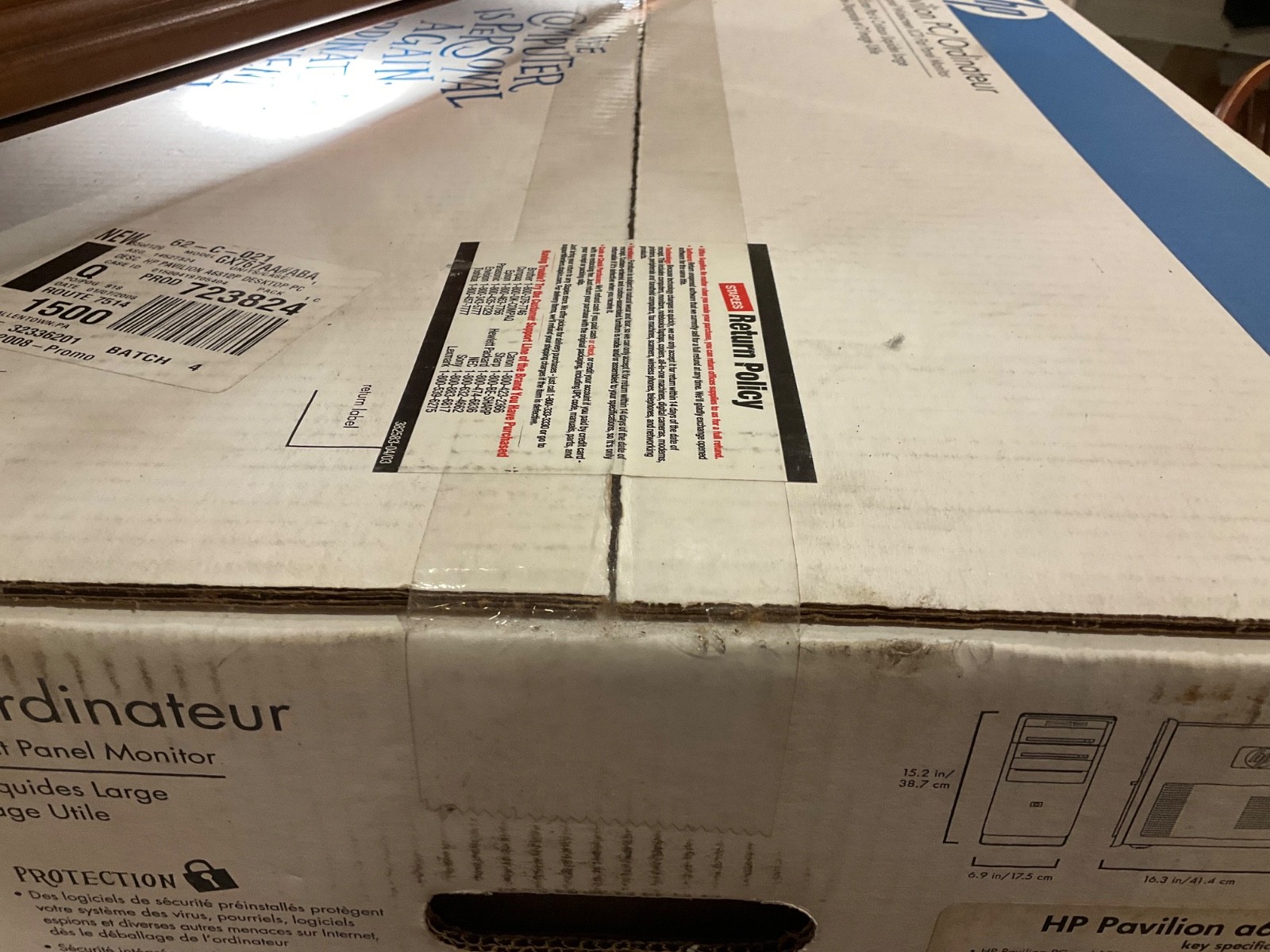 HP Pavilion a6312p-b Desktop PC Bundle BRAND NEW In Box 19″ Widescreen LCD Vista