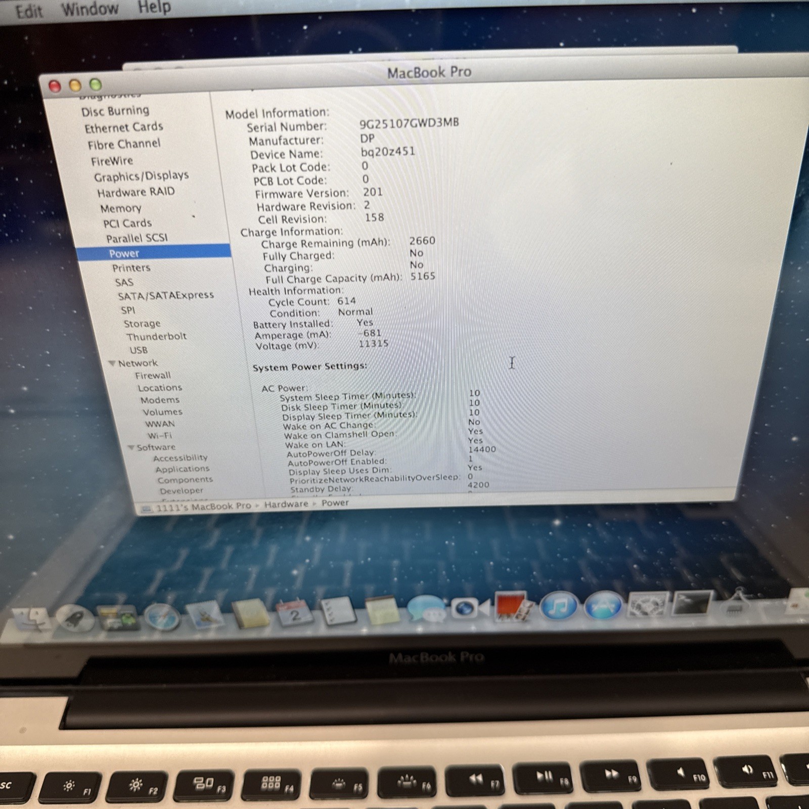 Apple MacBook Pro A1278 13″ Intel Core i5 2.5GHz 4GB RAM 500GB HDD No Charger