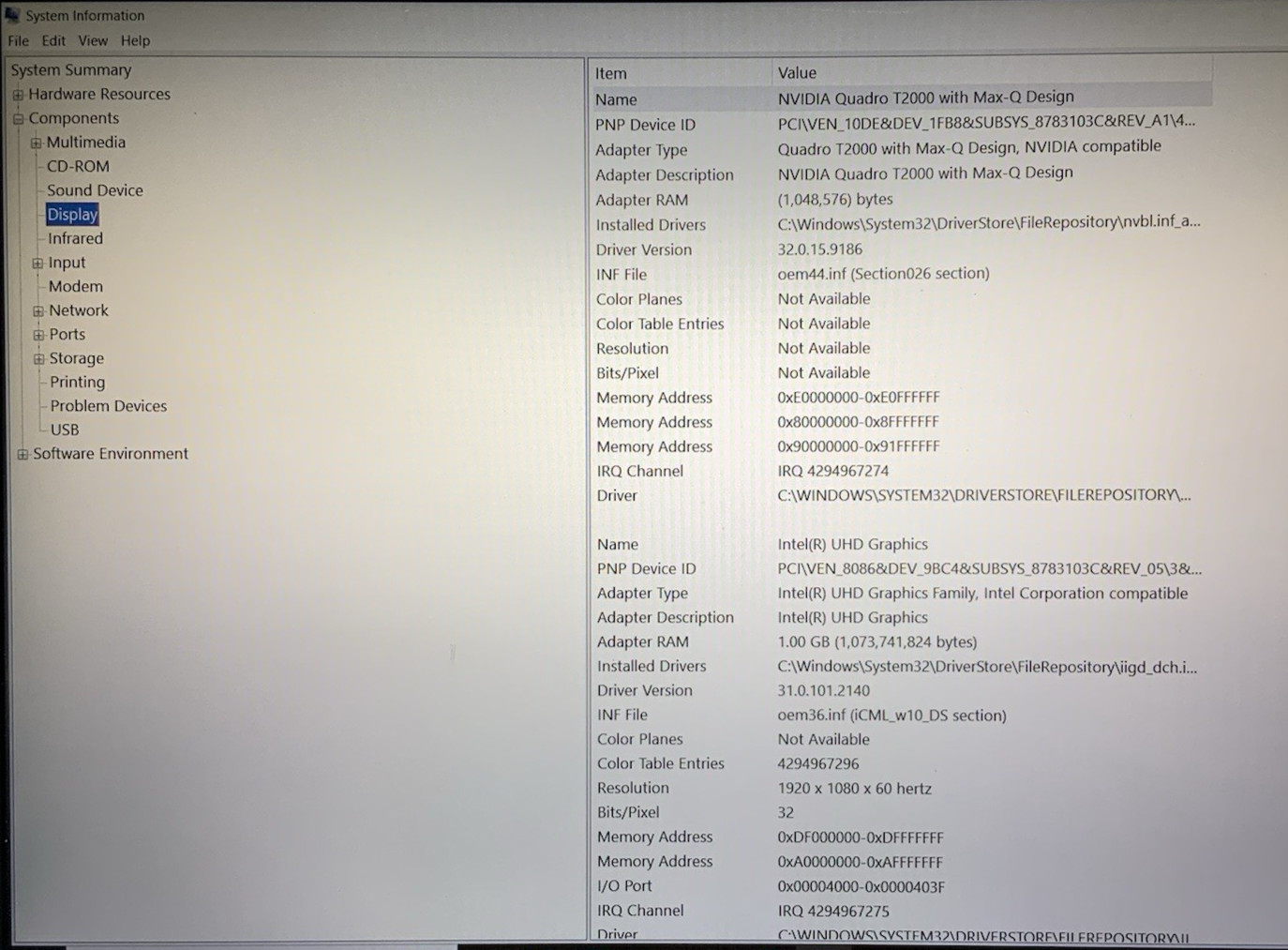 HP ZBook Fury 15 G7 Intel i7-10850H 32GB DDR4 512GB NVMe T2000 | Windows 10 Pro