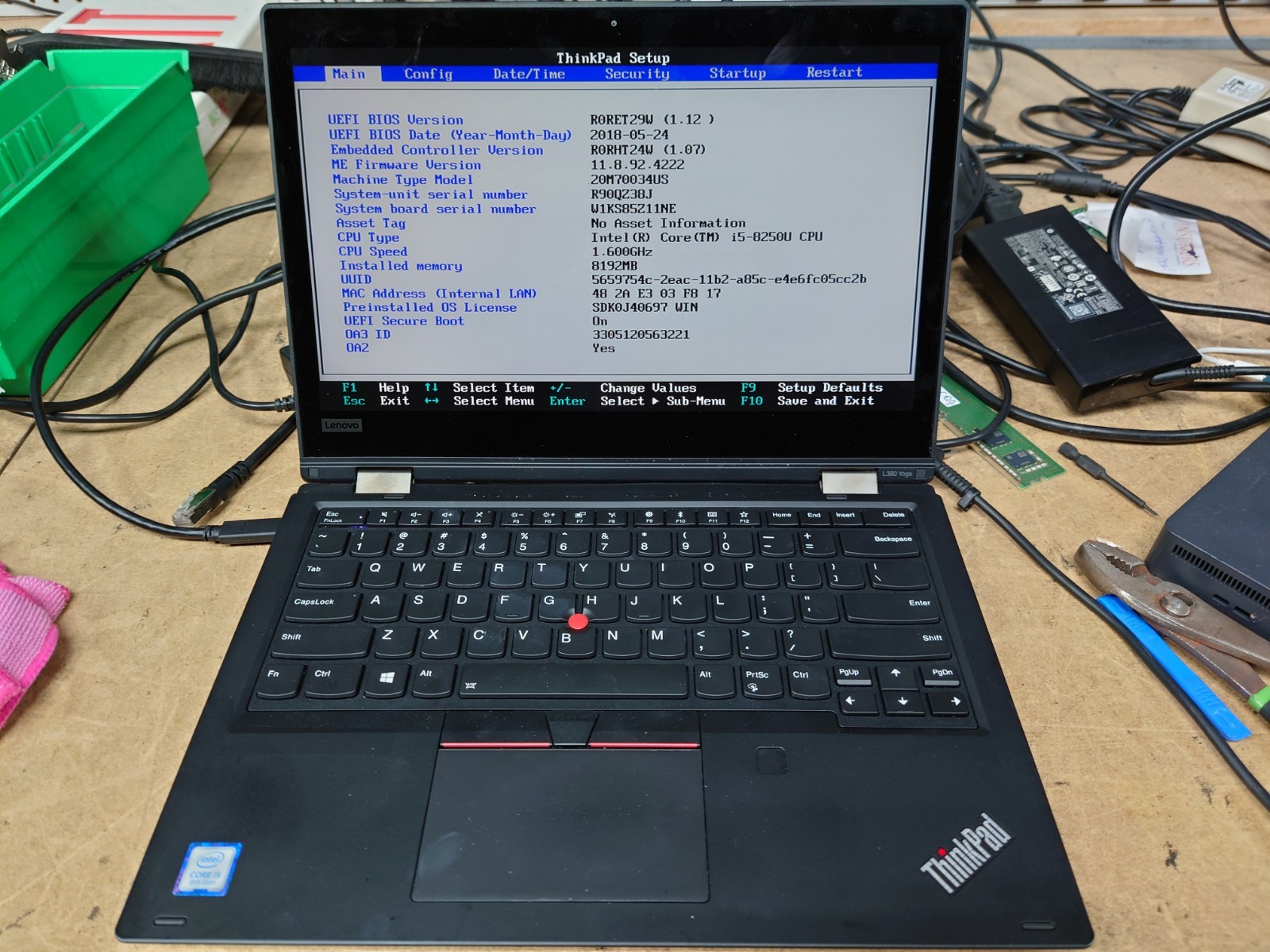 Lenovo ThinkPad L380 Yoga 13.3″ FHD i5-8250U 8GB RAM No OS/SSD