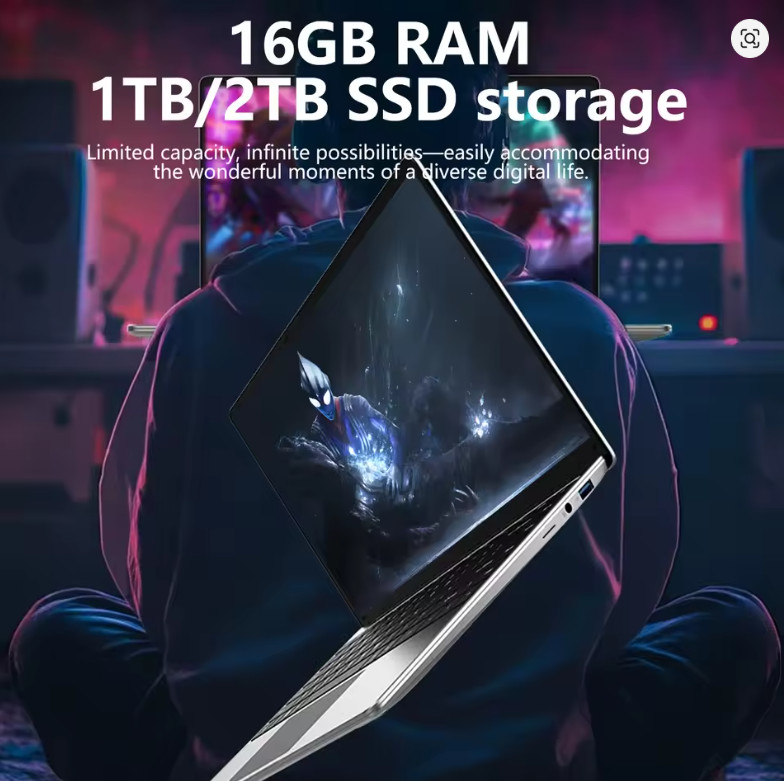 LENO 14.1″Ultra Slim Laptop Windows11 16GB 2TB SSD Intel 4405U 1920*1080