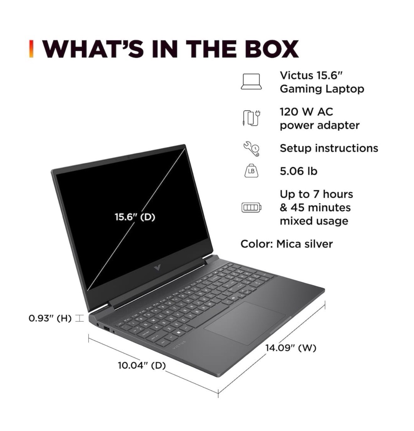 HP Victus 15.6″ 144Hz Gaming Laptop Ryzen 7 7445HS RTX 4050 16GB 512GB
