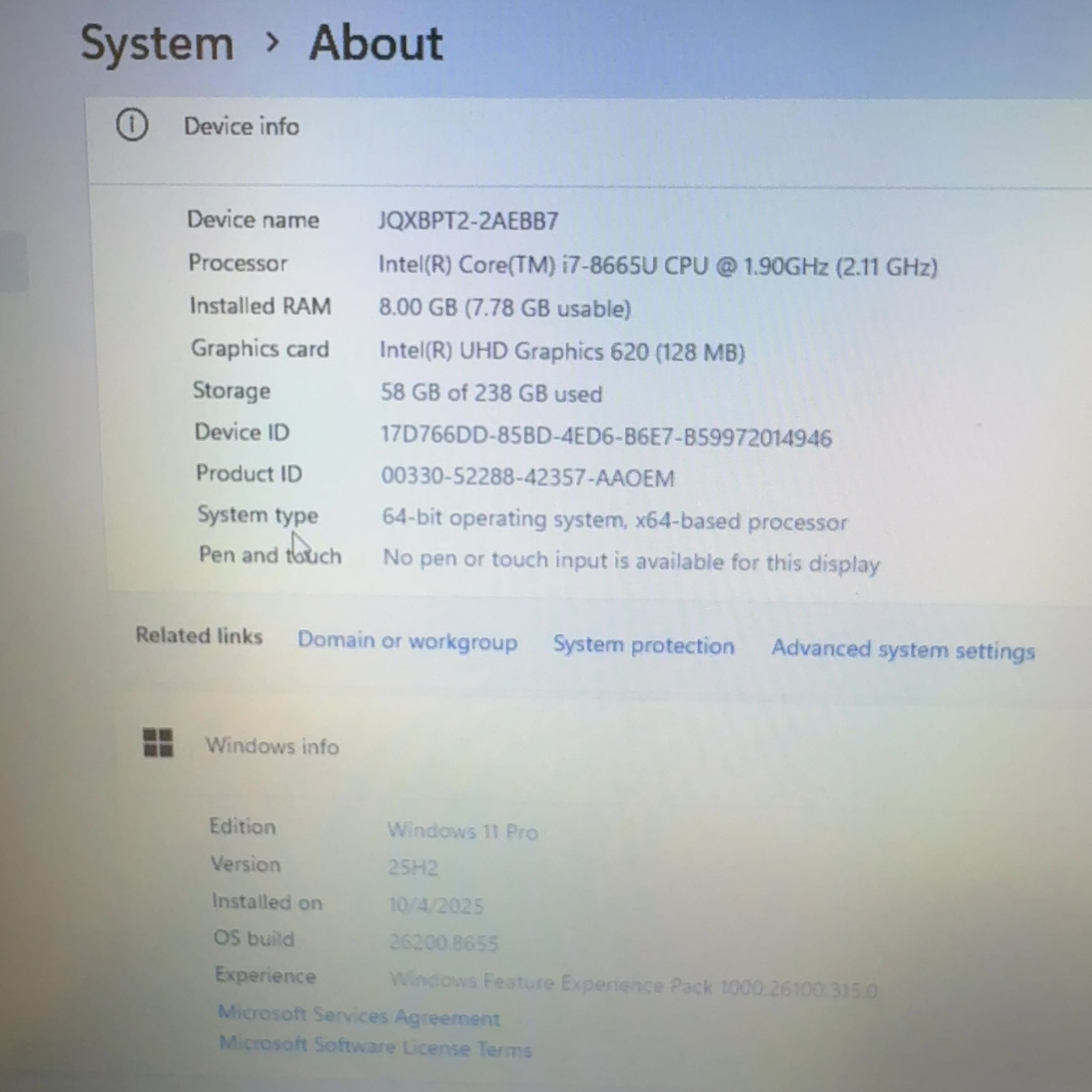 Dell Latitude 5300 13.3″ i7-8665U 1.90GHz 8GB RAM 256GB SSD Win 11 Pro Laptop