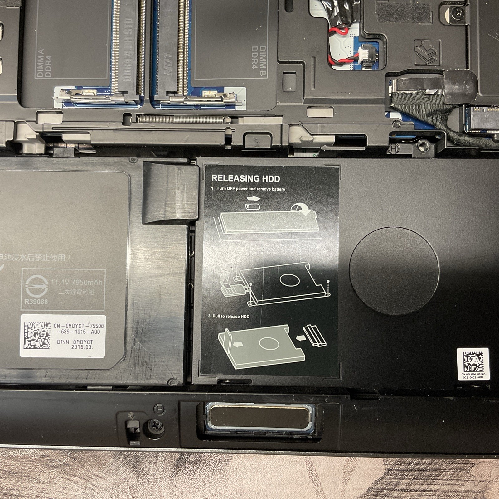 Dell Precision 7510 / i7 6th Gen / No Power / Parts Repair / O15