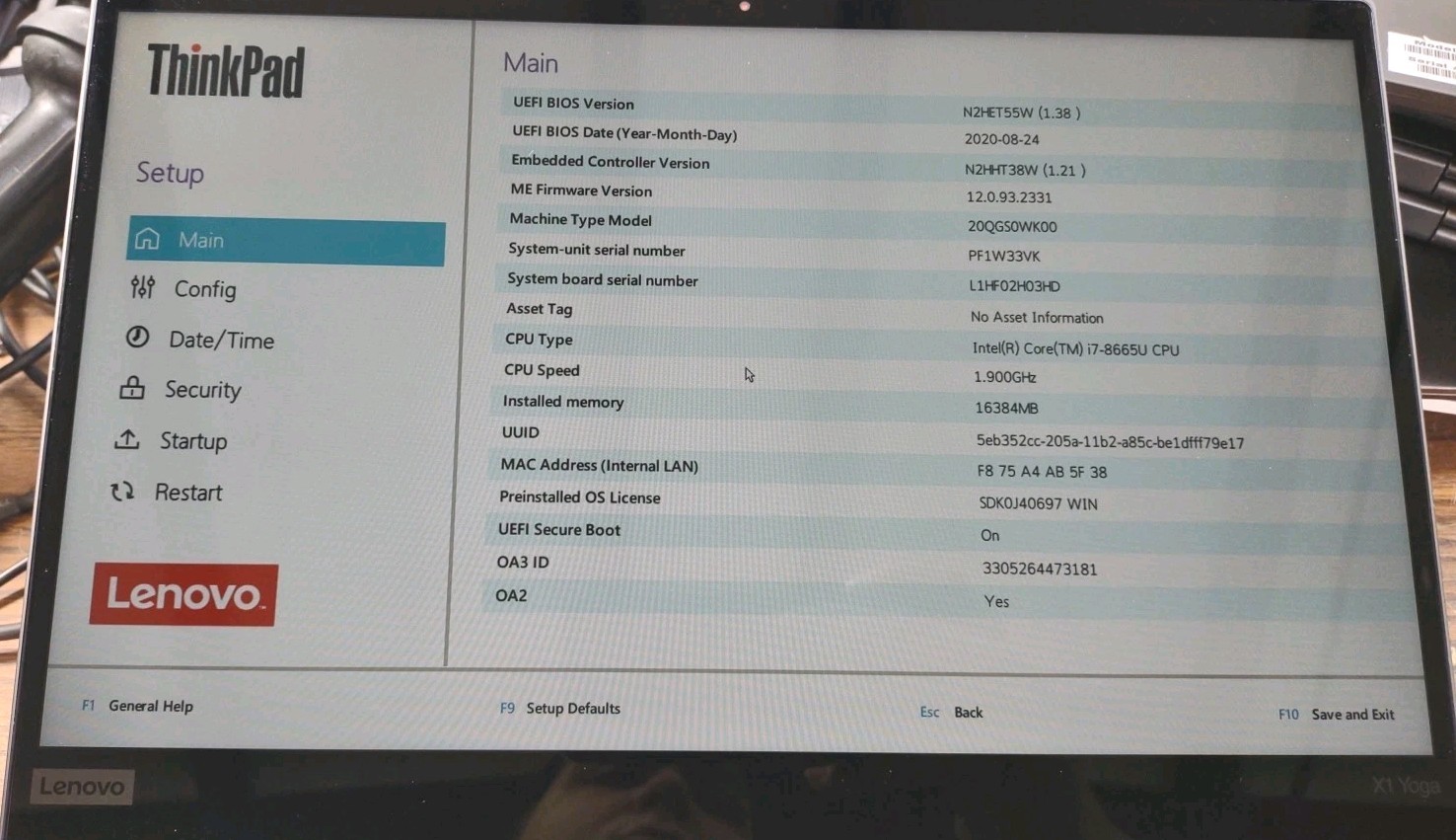 Lenovo ThinkPad X1 Yoga 4th Gen 14″ W/16GB, 256GB, i7-8665U, Touch, Stylus.