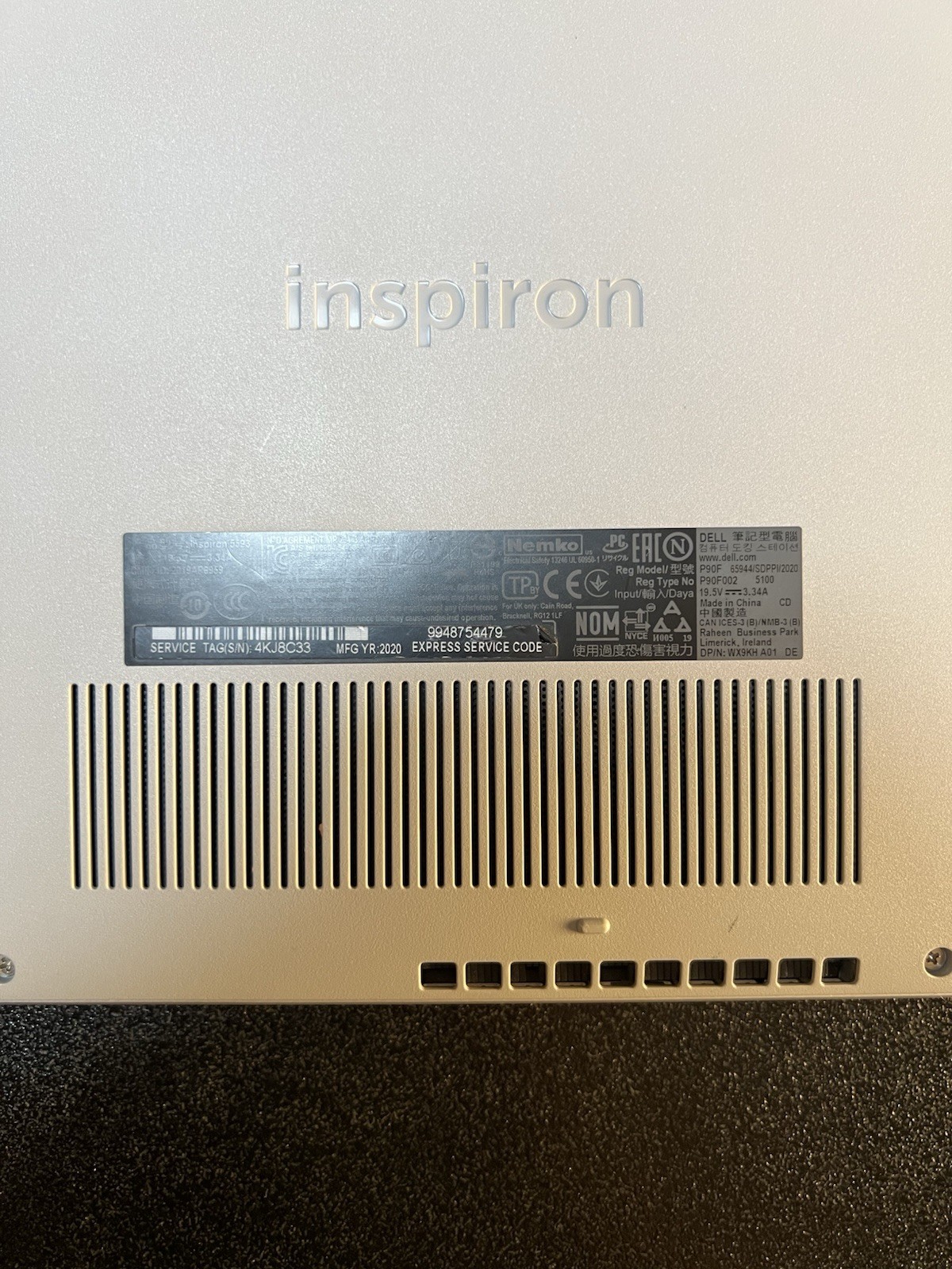Dell Inspiron 5593 i7-1065G7 16GB RAM 512GB SSD NVIDIA MX230 15.6” FHD -Mint