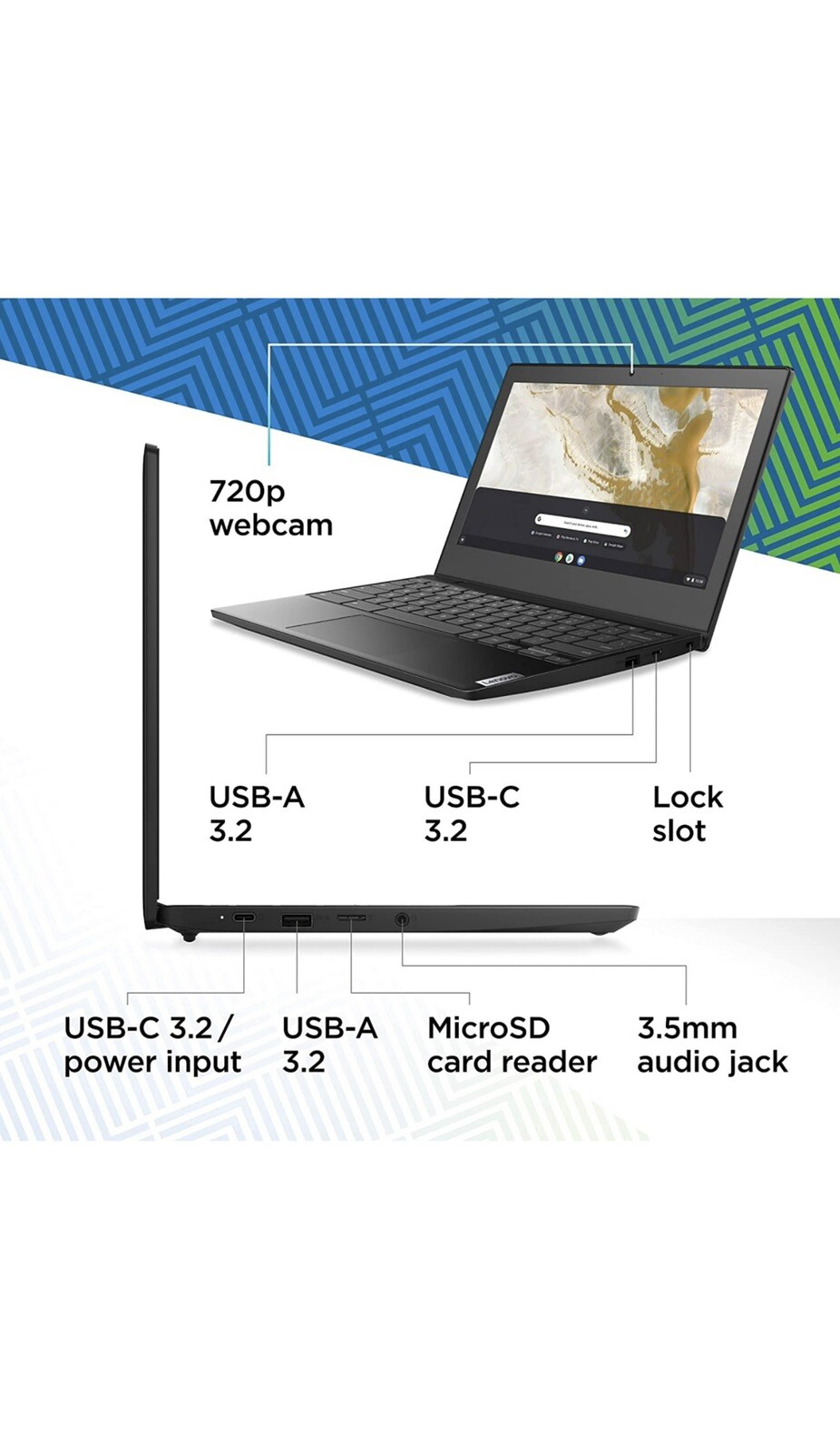 Lenovo IdeaPad 3 CB 11AST5 11.6″ (32GB eMMC, AMD A6-9220C, 1.80 GHz, 4GB RAM)…