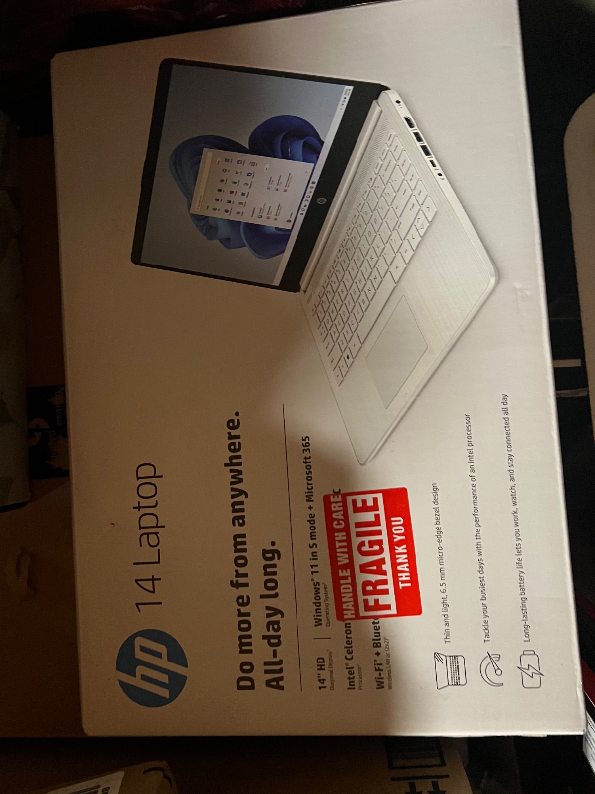 HP 14DQ0052DX 14″ (64 GB, SSD, Intel Celeron N, 1.10 GHz, 4 GB) Laptop -…