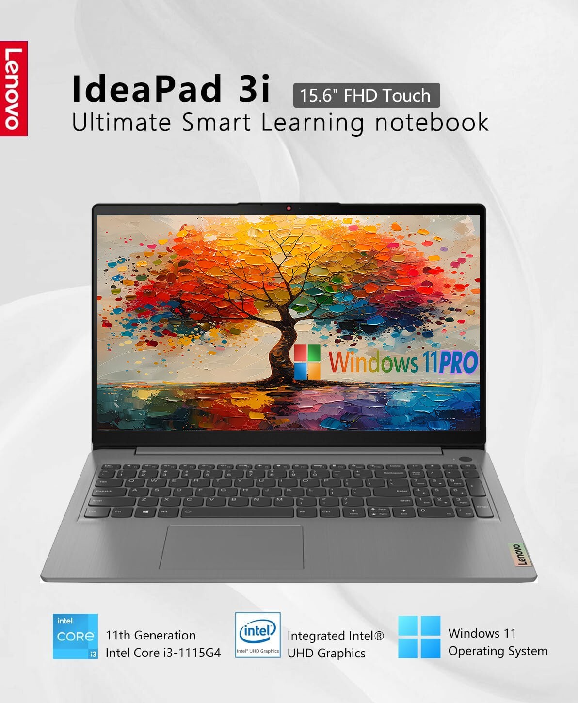 Lenovo Laptop 15.6″ Touch Intel i3-1115G4 Up to 40GB RAM & 2TB SSD Win11 PRO