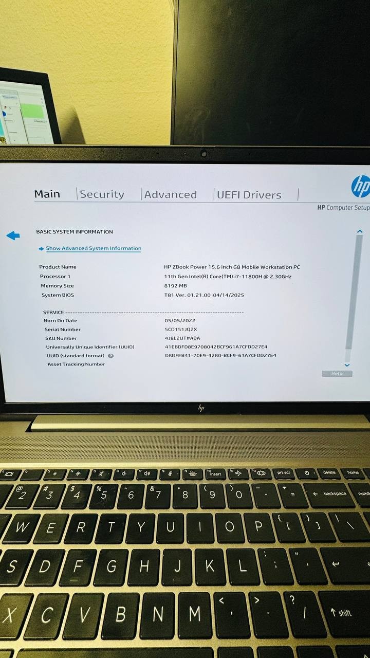 HP ZBOOK Power G8 15.6in (512GB SSD, Intel Core i7-11800H, 16GBRM win 11pro