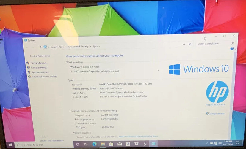 ⚡️HP 14″Laptop Intel Core i3-1005G1 4gb Ram 128gb SSD‼️Read Description‼️👇