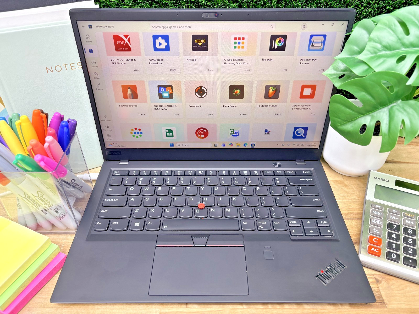 Lenovo ThinkPad x1 Carbon Gen 6 Core i7-8th Gen 1.90GHz 16GB RAM 256GB SSD W11P*