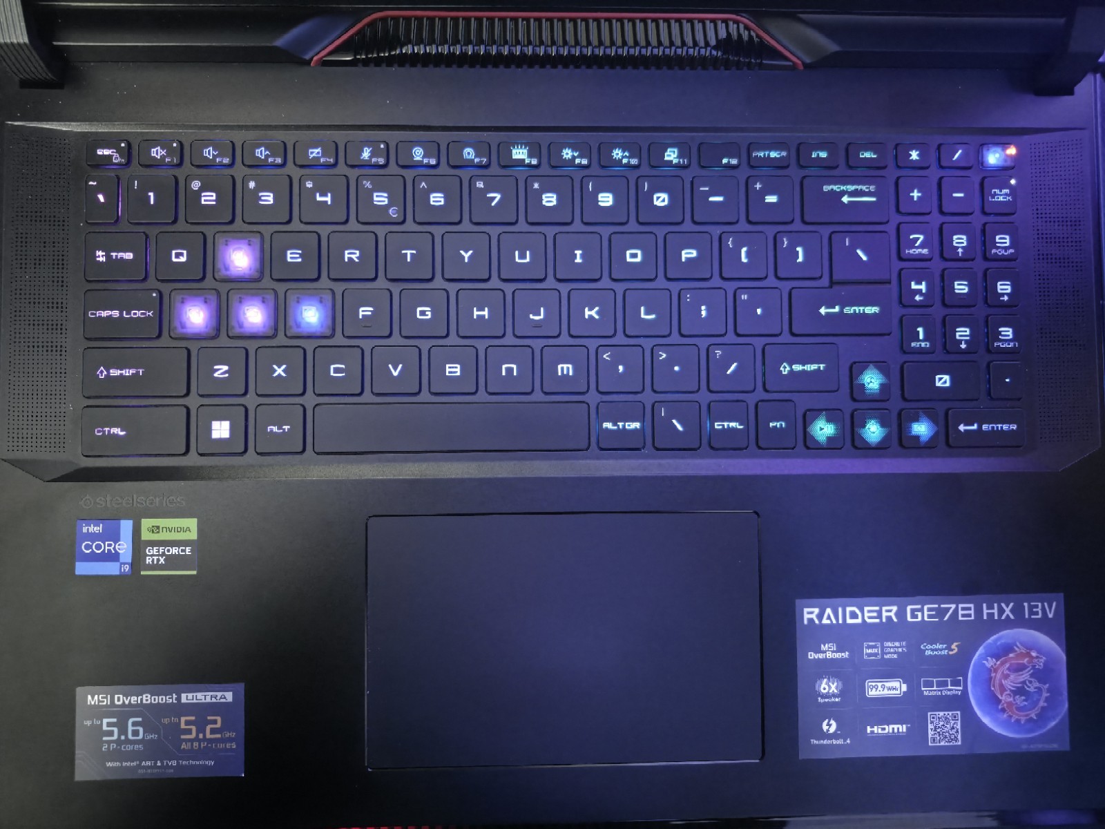 MSI Raider GE78HX Gaming Laptop RTX 4080, i9 13980HX, 1TB SSD, 32GB DDR5, 240Hz