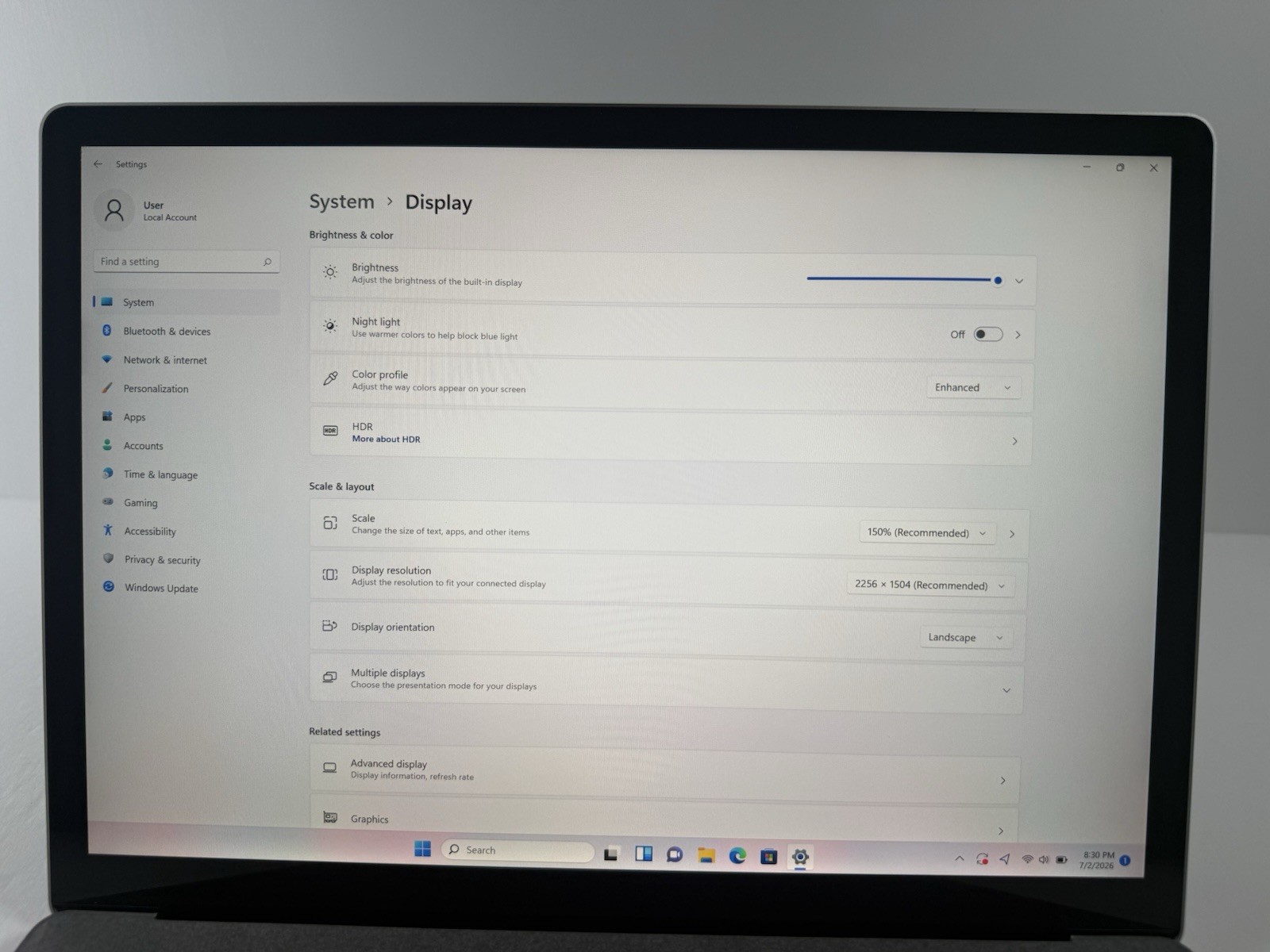 Microsoft Surface Laptop 5 13.5” 1950 Intel Core i7-1265U 16GB RAM 512GB NVME