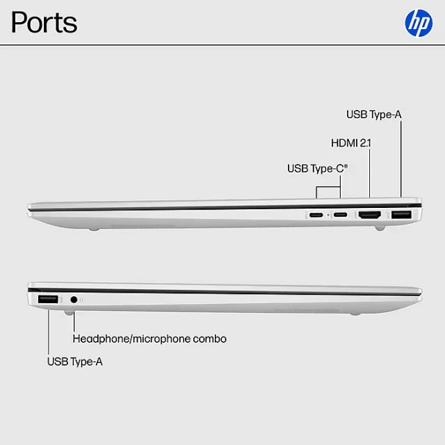 HP 16″ 2K Laptop, Intel Core Ultra 7 255U, 16GB RAM, 1TB SSD, Backlit, 19 Hours