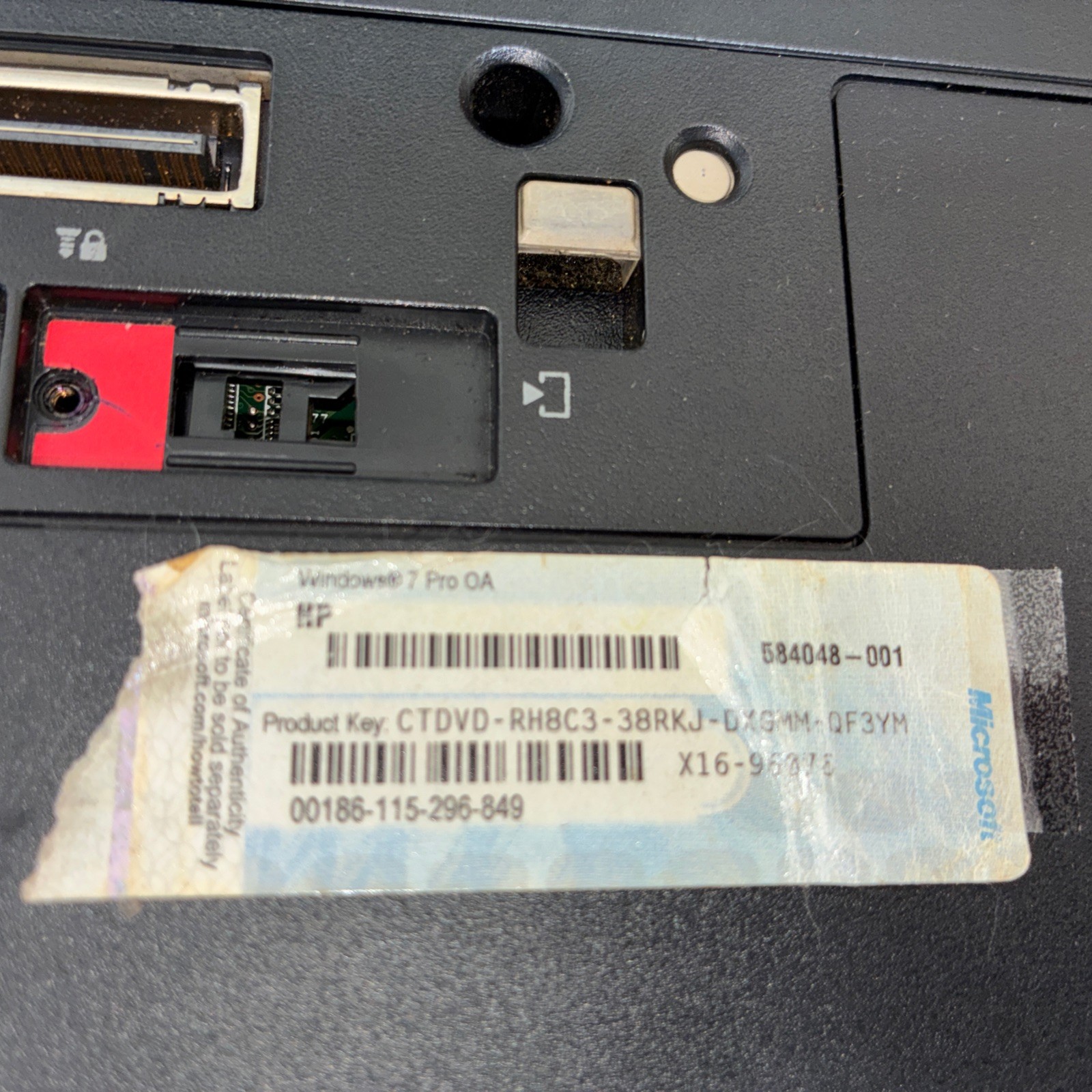 HP ProBook 6570b Windows 7 Pro OA 15.6″ NO Hard Drive Parts Only