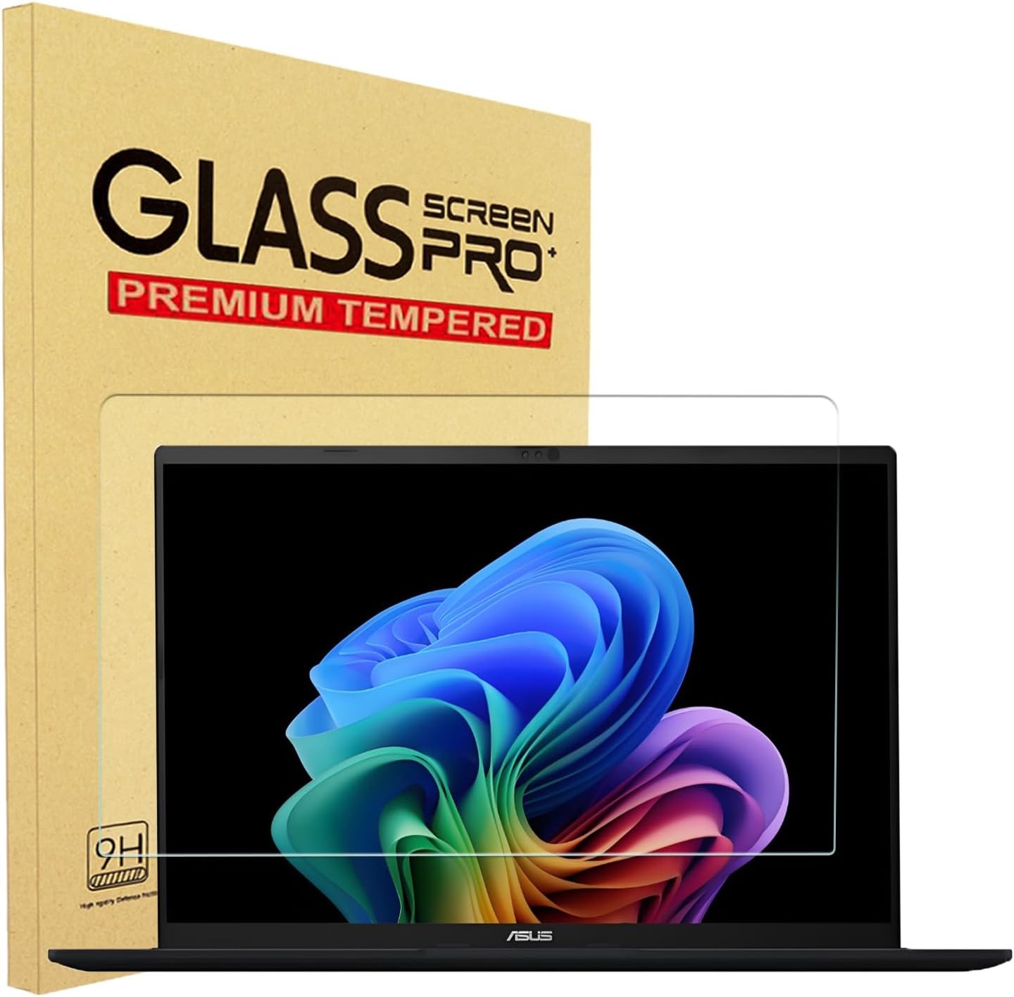 YINOVEEN 9H Anti-Scratch Tempered Glass Protector for ASUS 16 Inch Laptops, Vivo