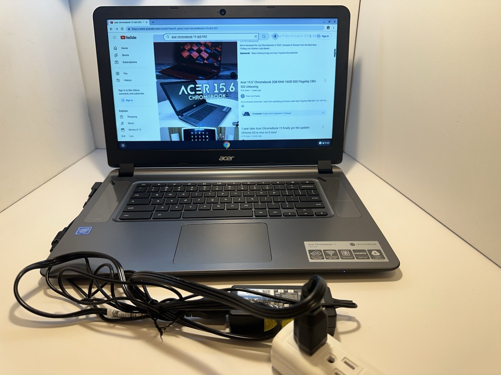 Acer Chromebook 15 CB3-532 – Excellent Condition – Works w/ Charger Only