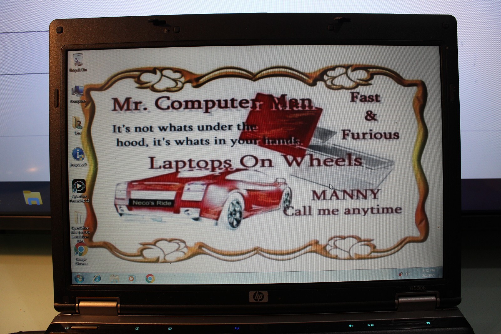 HP Compaq 6530b Intel Core 2 Duo CPU P8600 @2.40GHz 4GB 150GB HDD WINDOWS 7