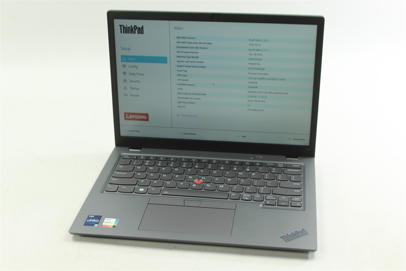 Lenovo ThinkPad L13 Gen 3 13.3″ i5-1245U 1.6GHz 256GB SSD 16GB RAM W11P