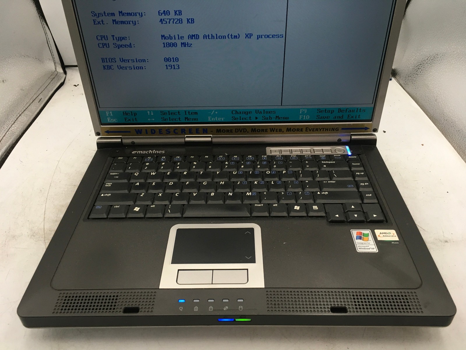 EMACHINES M5312 – BOOTS TO BIOS – AMD ATHLON X2 – 512MB RAM – 15″ – READ DESC-BB