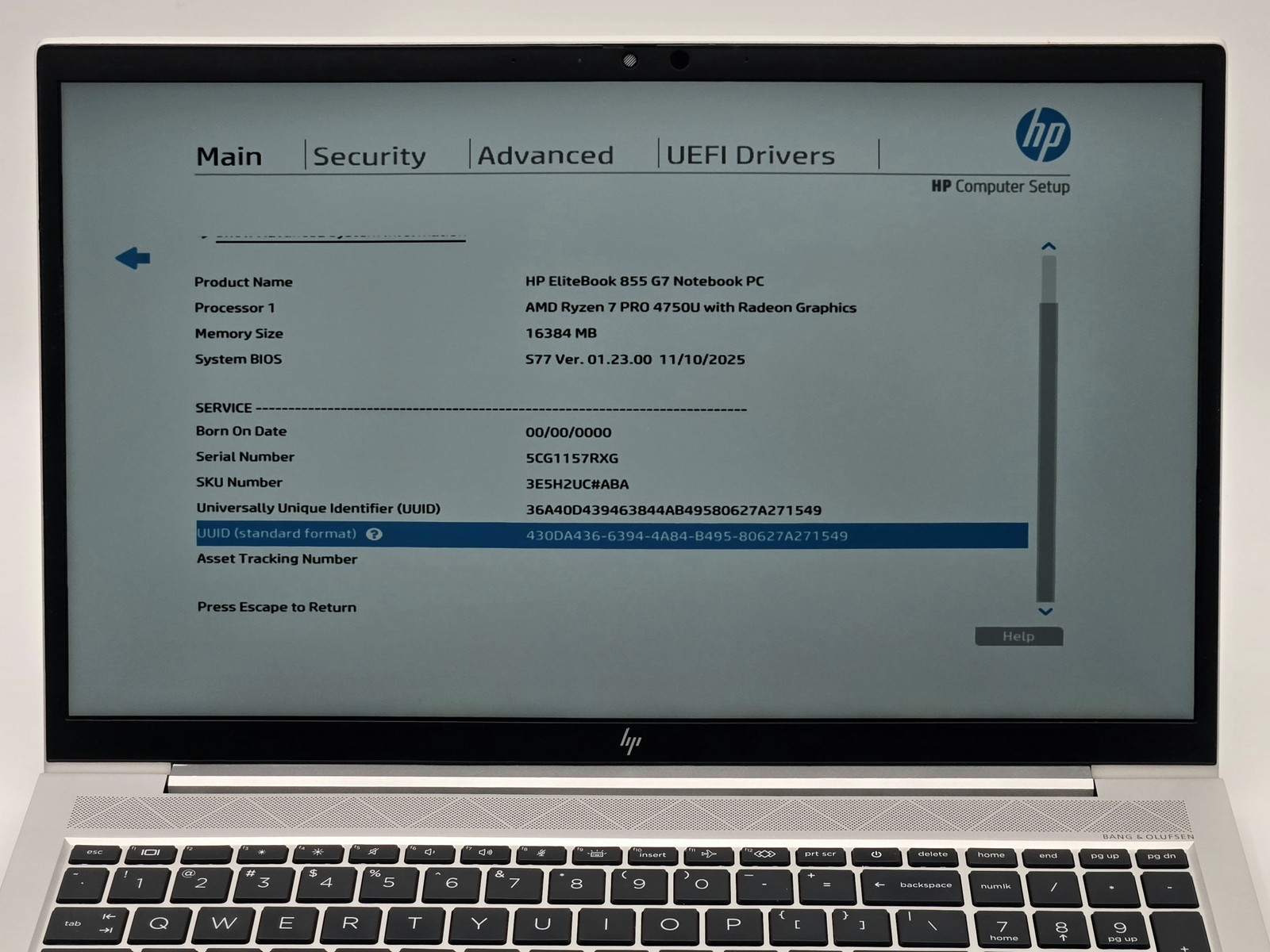 HP EliteBook 855 G7 15″ FHD Touch RYZEN 7 PRO 4750U 512GB SSD 16GB W11P IRCam