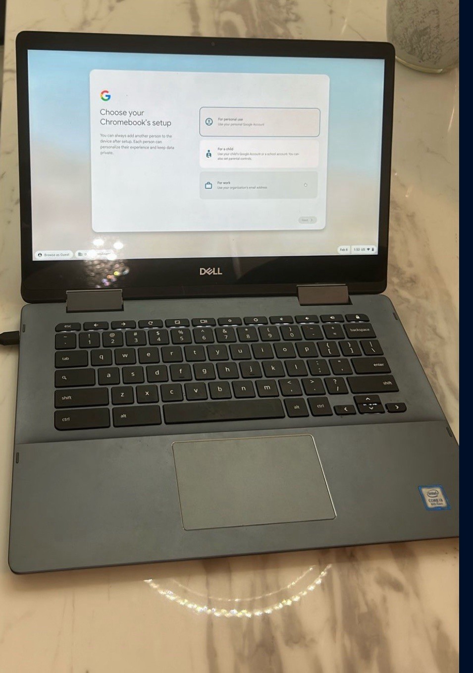 Dell Chromebook 14″ Intel Core i3 8th Gen. Chrome OS Laptop Gray Webcam Wi-Fi