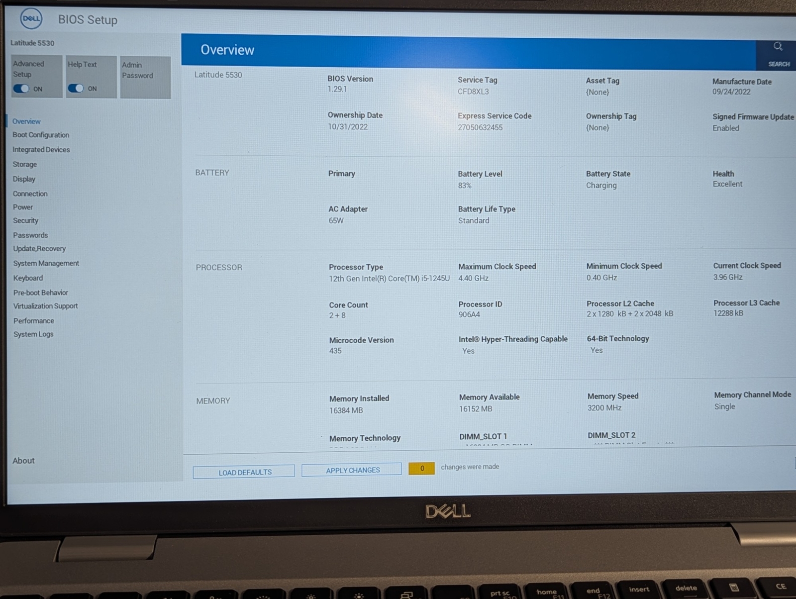 Dell Latitude 5530 i5 15″ 16GB RAM 512GB SSD Grade D