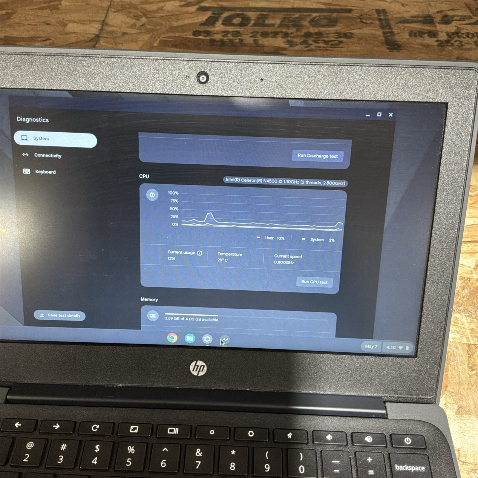 Lot Of 4! HP Chromebook 11 G9 EE Celeron N4500@1.10GHz 4GB RAM 32GB SSD