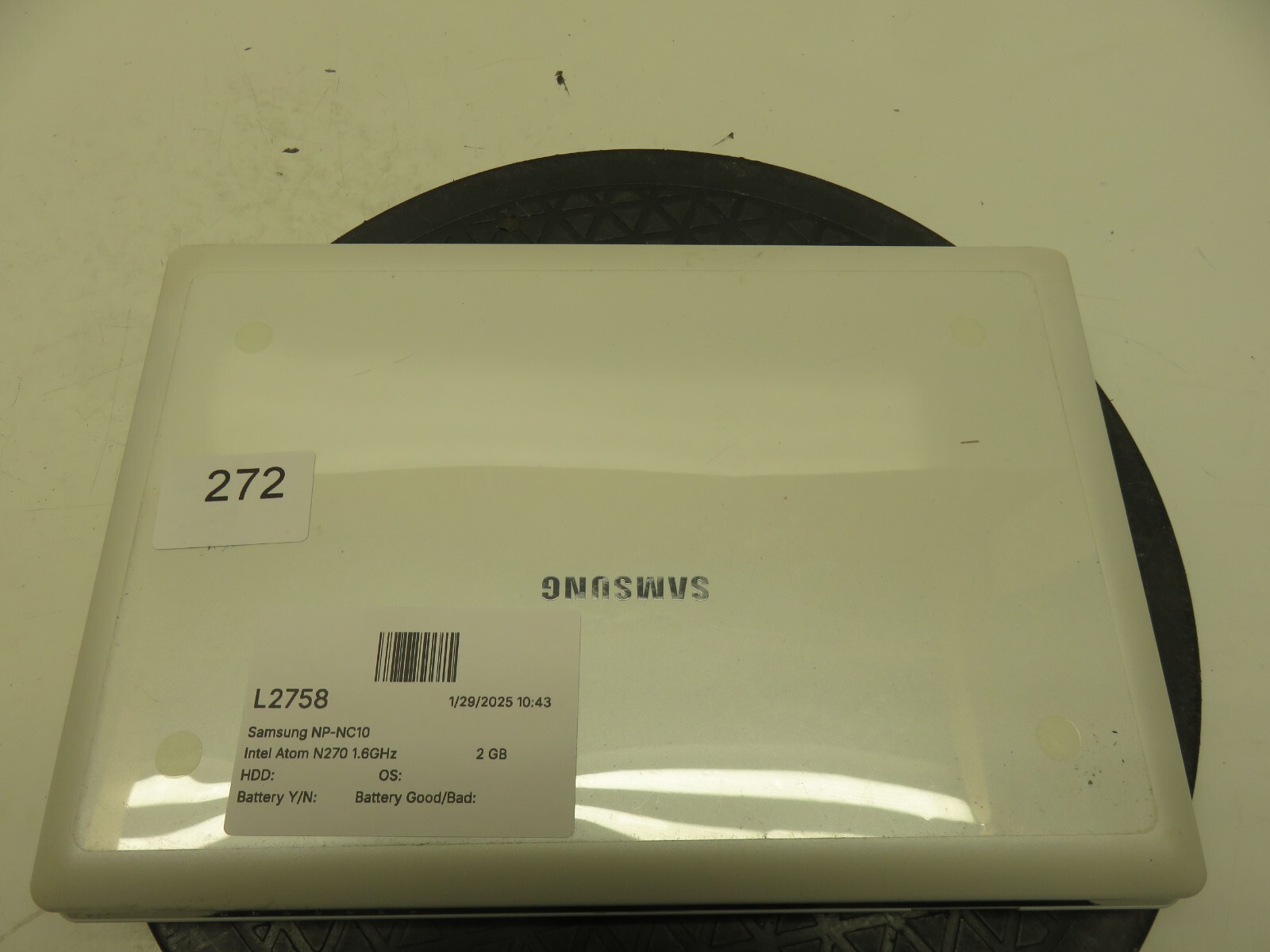 Samsung NP-NC10 Intel Atom N270 1.6GHz 2 GB NO HDD No Batt