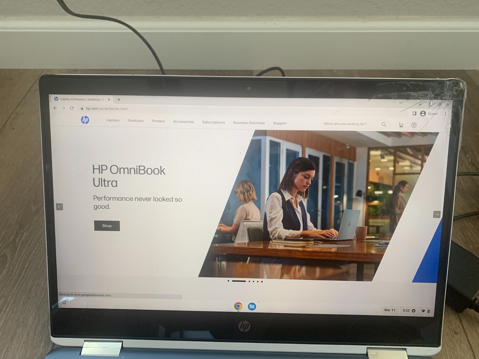 HP Chromebook x360 14-da0011dx 14” Intel Core i3-8130U 2.2GHz 8GB RAM 64GB SSD