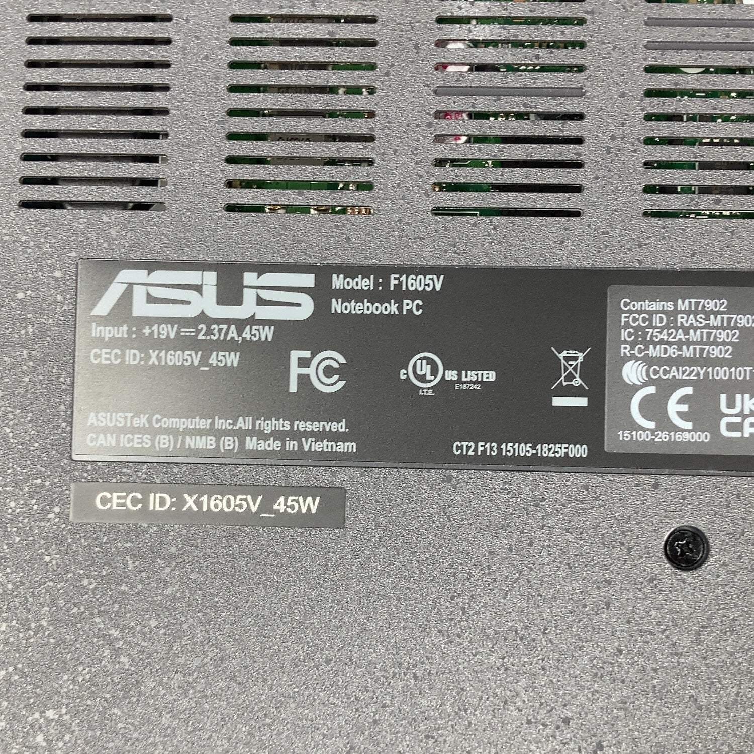 Asus Vivobook 16 F1605V 16″ i7-1355U 1.7GHz 16GB RAM 512GB SSD