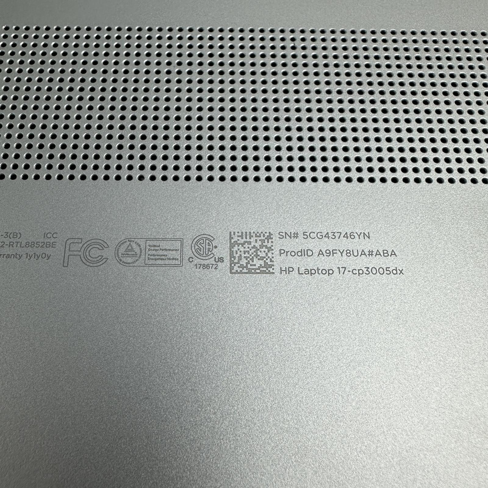 HP 17 Laptop, 17.3″ FHD, AMD Ryzen 5 7530U, 8GB, 512GB SSD, Silver