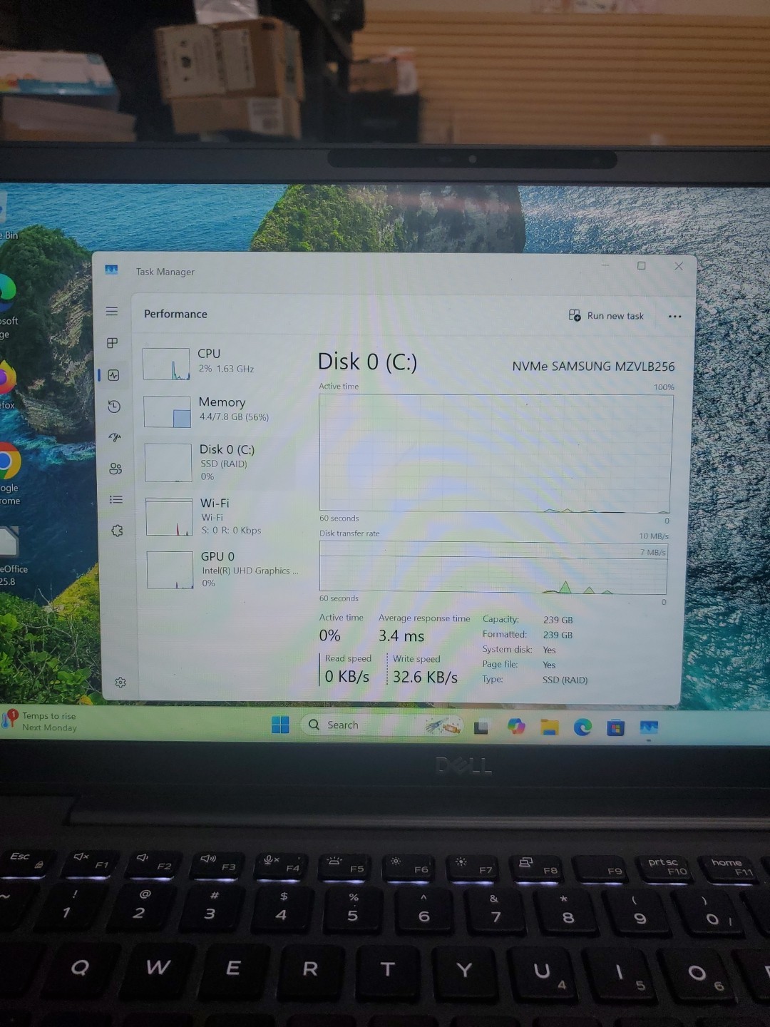 Dell Latitude 7400 14″ i5-8365U 8GB 256gb SSD Laptop W11P 123125-2