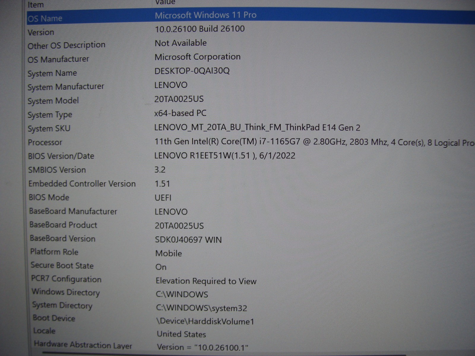 Lenovo ThinkPad E14 Gen 2 14″ FHD i7-1165G7 2.8GHz 16GB 512GB SSD W11Pro +PA