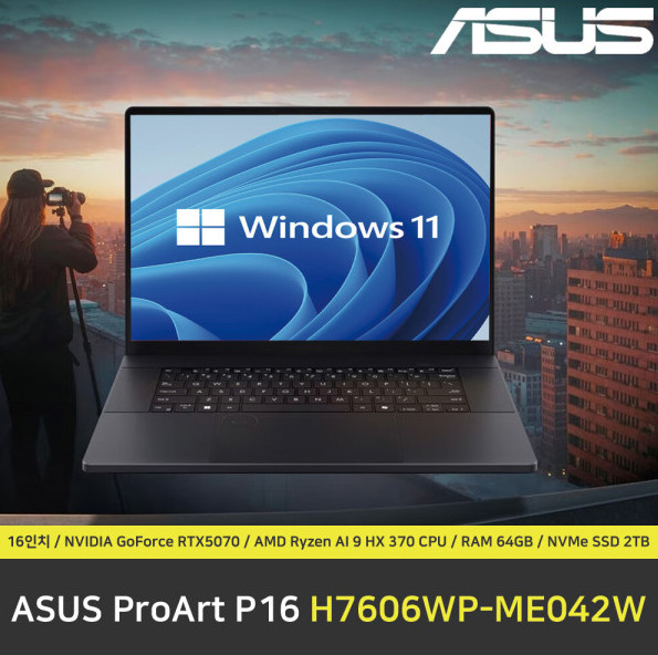 ASUS ProArt P16 H7606WP-ME042W 16″ Laptop RTX 5070 64GB RAM 2TB SSD Win11/ New