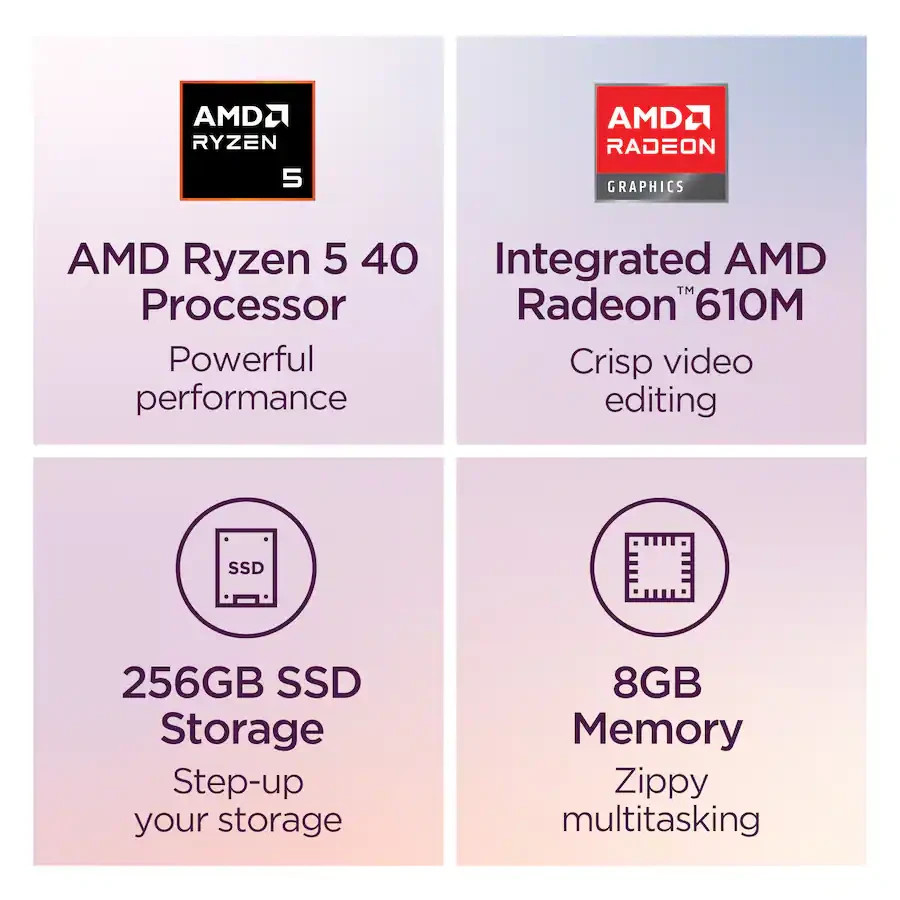 Lenovo IdeaPad Slim 3 15.6″ Laptop AMD Ryzen 5 40 8GB 256GB SSD FHD Blue