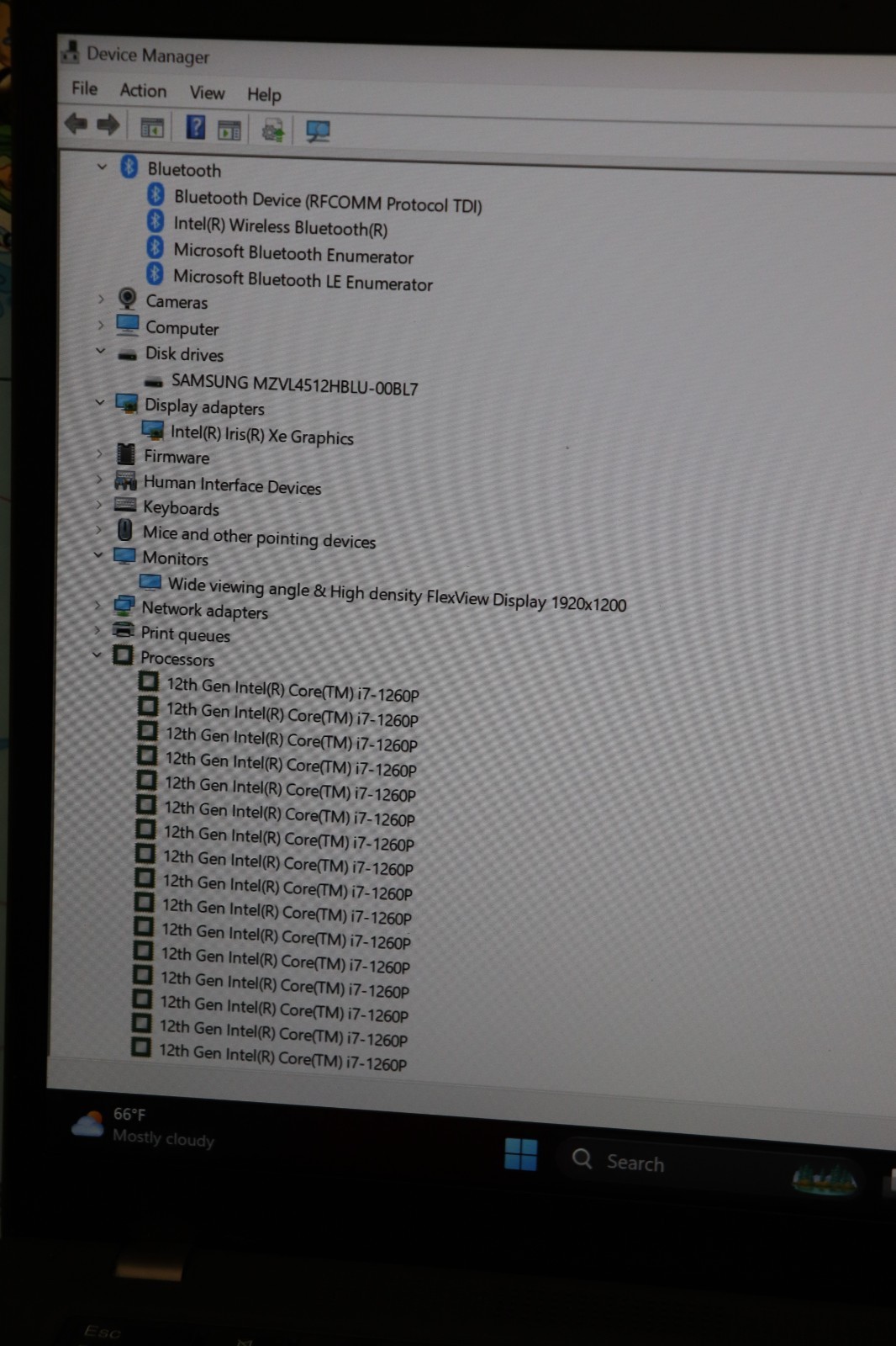 Lenovo ThinkPad T14 Gen 3 FHD+ 2.1 GHz i7-1260P 16GB 512GB SSD None T