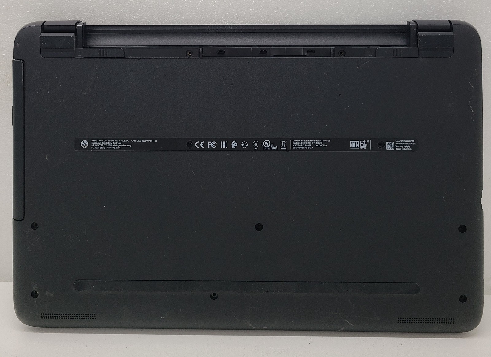 HP 15-ba009dx 15.6″ Laptop AMD NO RAM/HD/OS/BATT/POWER (FL)