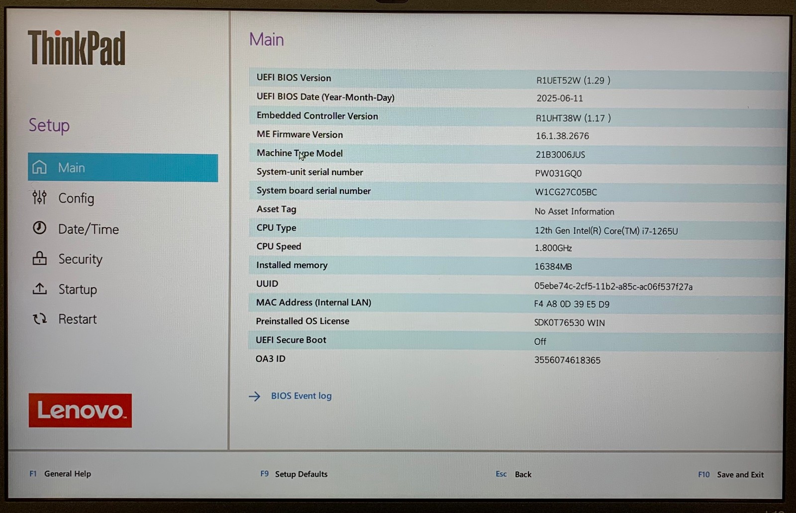 Lenovo ThinkPad L13 Gen 3 14″ i7-1265U 16GB RAM, No Storage, Remote Managed