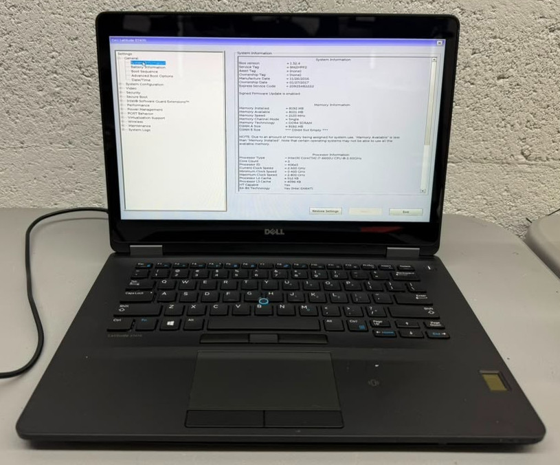 Dell Latitude E7470 14″ Touch i7-6600U Parts