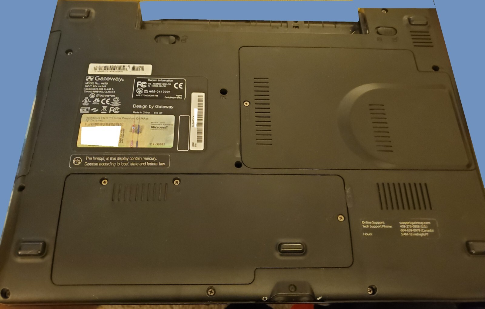 Gateway M-6850FX 15.4″ 1.83GHz Gaming Notebook FX Edition, 4GB RAM DVD-RW, No HD