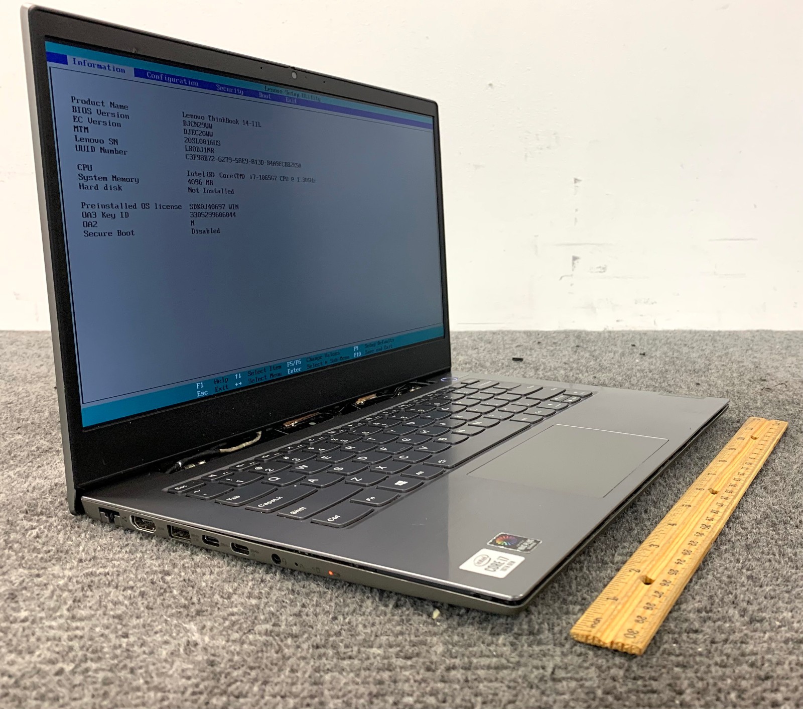 Lenovo ThinkBook 14-ITL 14″ Laptop i7-1065G7, No RAM/Storage, Boots to BIOS