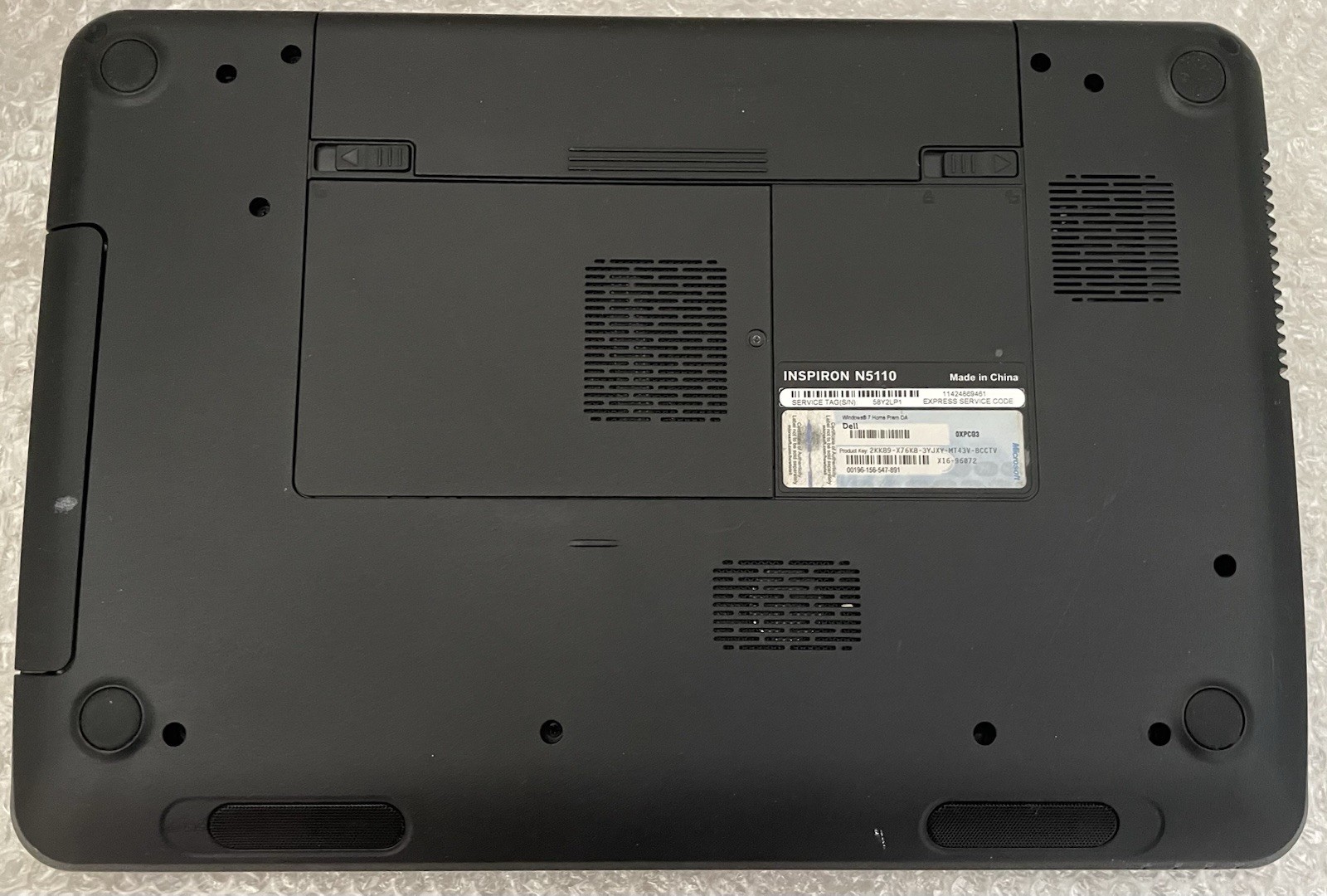 Dell Inspiron N5110 ®™Intel Core I3 NO HDD NO RAM
