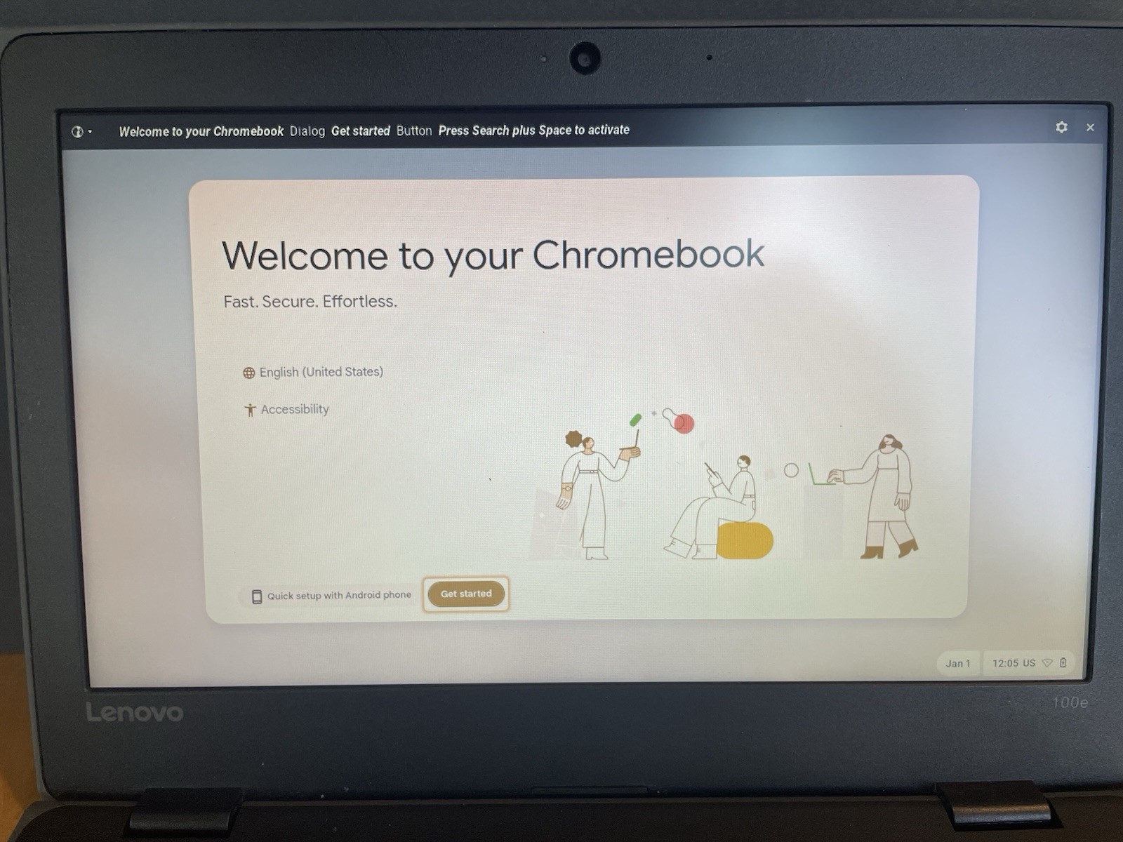 Lenovo 100e Chromebook 2nd Gen 11.6” 4GB 32GB WiFi Tested + USB-C Charger