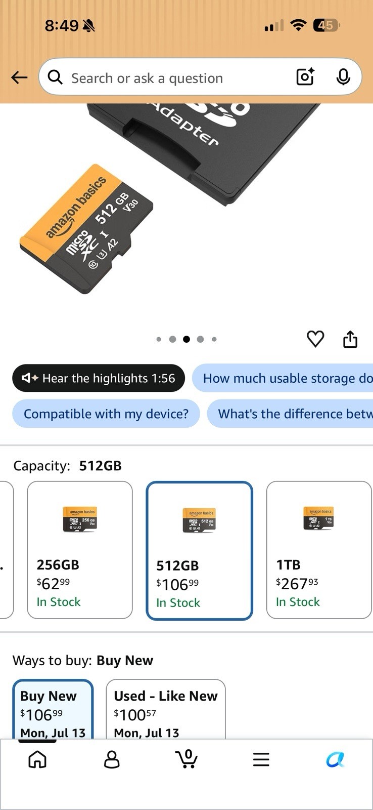 Lenovo Legion Go 8.8 in (1TB SSD, AMD Ryzen Z1 Extreme, 3.3GHz, 16GB RAM)…