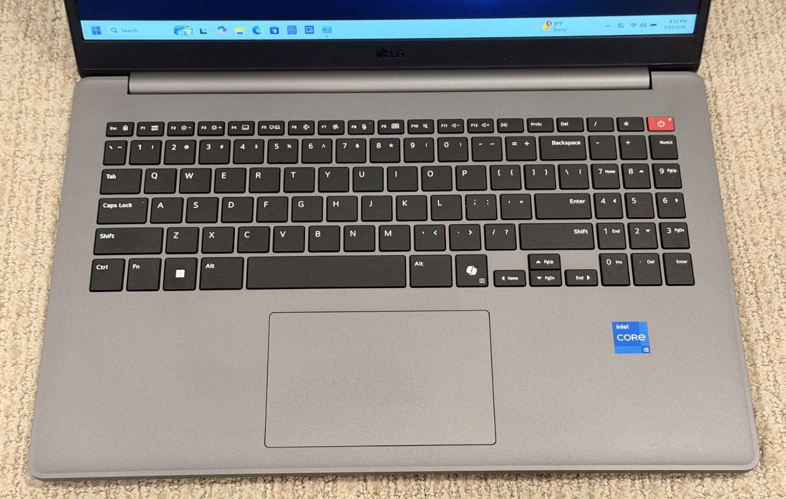 LG Gram Book 15.6 FHD I5-1334U 16Gb 256Gb NVMe SSD Win11 15U50T