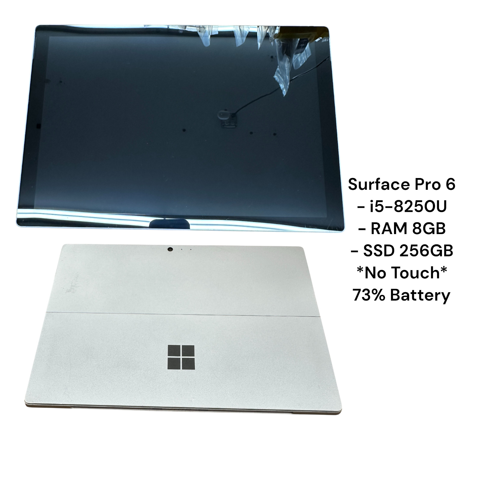 Microsoft Surface Pro 6 i5 8GB 256GB – No Touch, 72% Battery, Charger Included